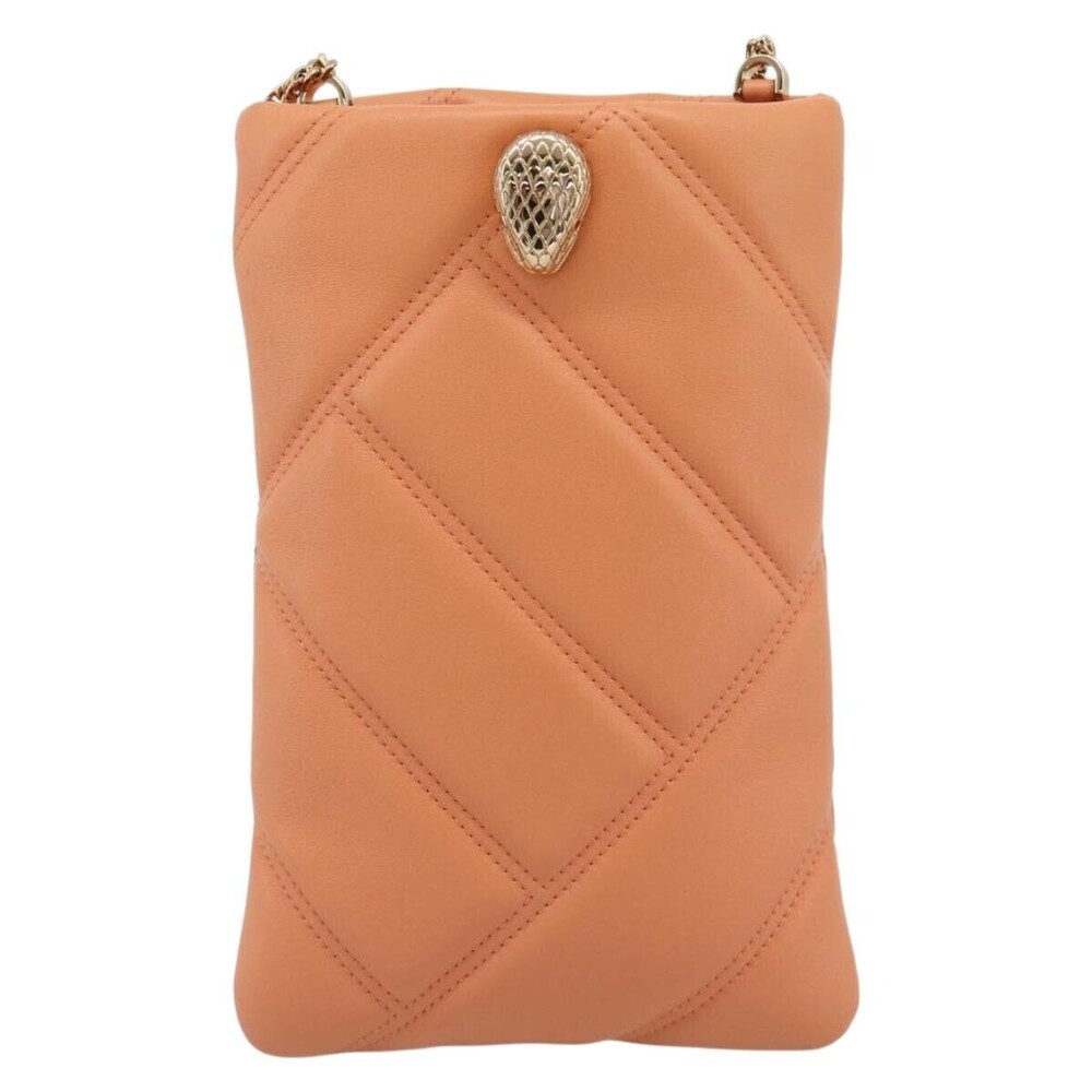 Bvlgari Serpenti Cabochon Phone Holder on Chain Diagonal Quilted Leather